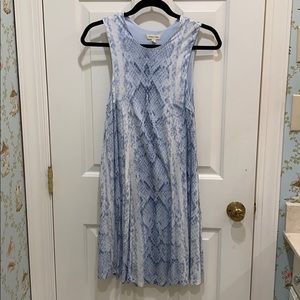 Blue snakeskin dress